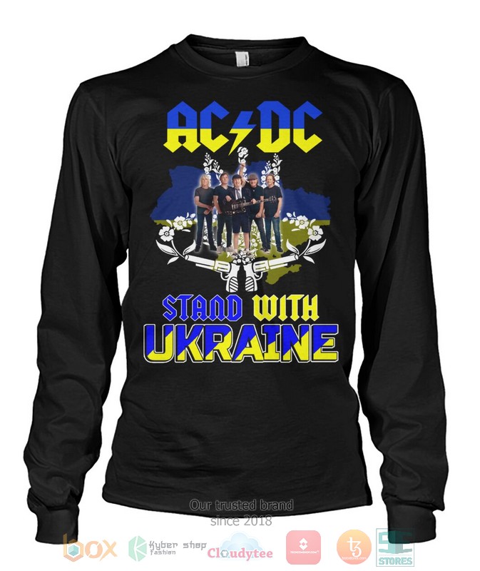 HOT ACDC band Stand with Ukraine shirt, hoodie 3 AC DC band Stand with Ukraine shirt hoodie 1 2
