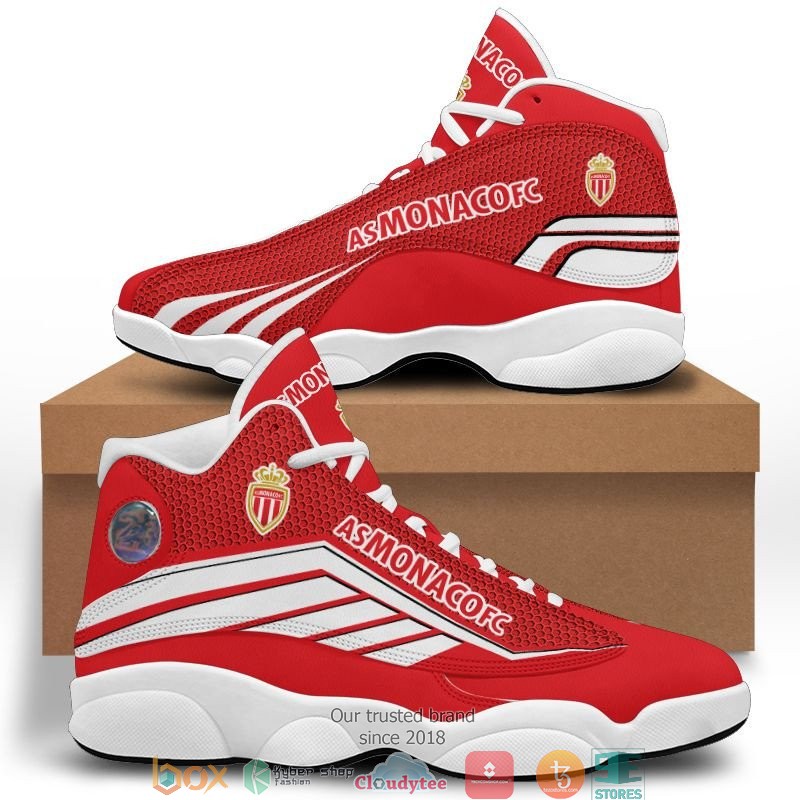 AS Monaco Air Jordan 13 Sneaker Shoes 3 AS Monaco Air Jordan 13 Sneaker Shoes 1 2