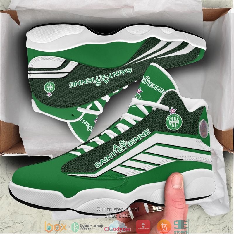 AS Saint-Etienne Air Jordan 13 Sneaker Shoes 18 AS Saint Etienne Air Jordan 13 Sneaker Shoes