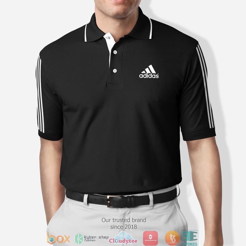 Adida Black Polo Shirt