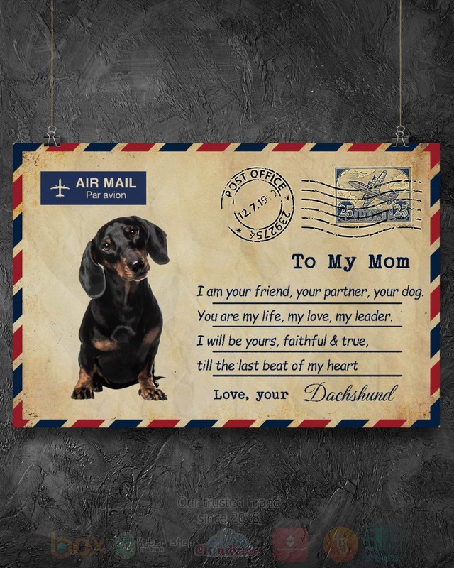 Air Mail Par Avion Black Dachshund Poster 1 2 3 4 5 6 7