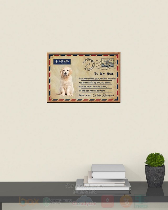 BEST Air Mail Par Avion Golden Baby Retriever Art Poster 3 Air Mail Par Avion Golden Baby Retriever Poster 1 2