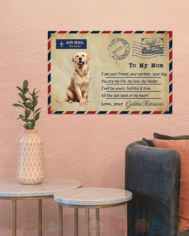 BEST Air Mail Par Avion Golden Retriever Art Poster 4 Air Mail Par Avion Golden Retriever Poster 1 2 3