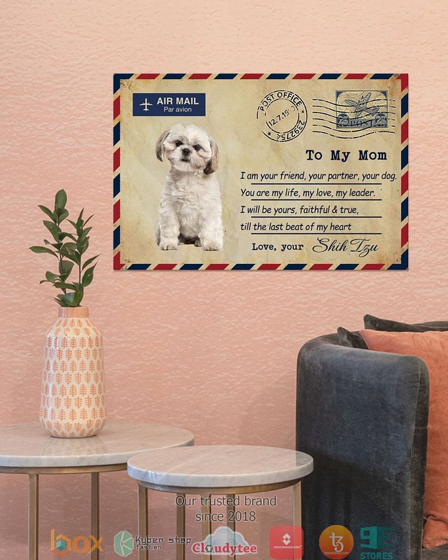 Air Mail To my mom Cream Shih Tzu Poster 4 Air Mail To my mom Cream Shih Tzu Poster 1 2 3