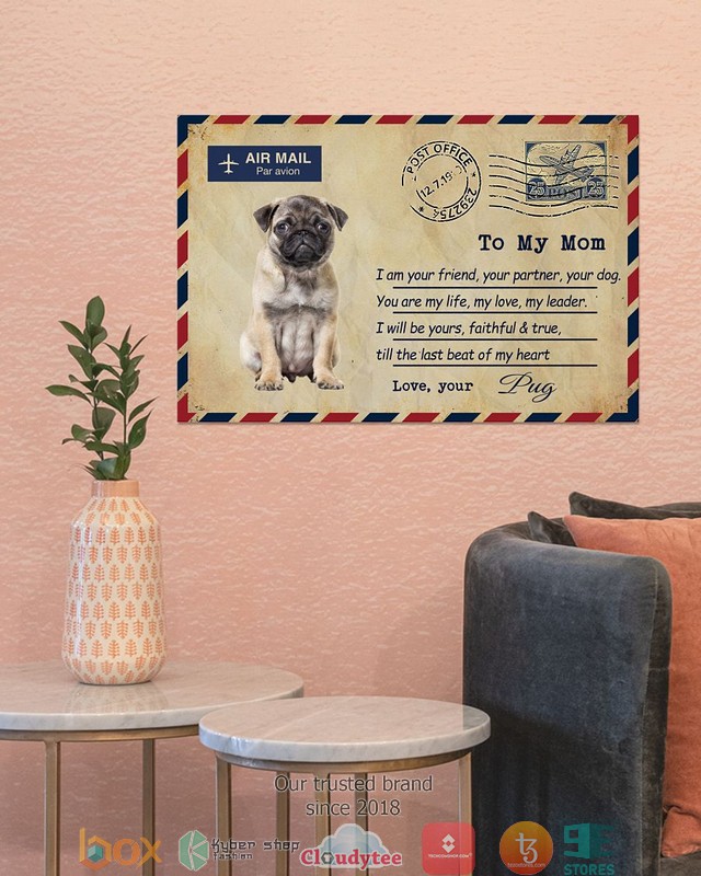 Air Mail To my mom Fawn Pug Poster 3 Air Mail To my mom Fawn Pug Poster 1 2