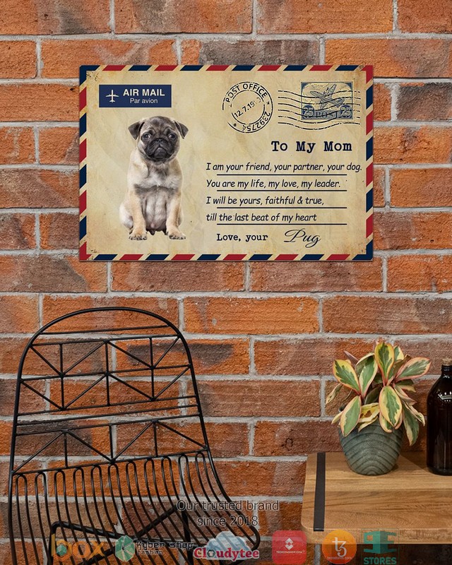 Air Mail To my mom Fawn Pug Poster 4 Air Mail To my mom Fawn Pug Poster 1 2 3