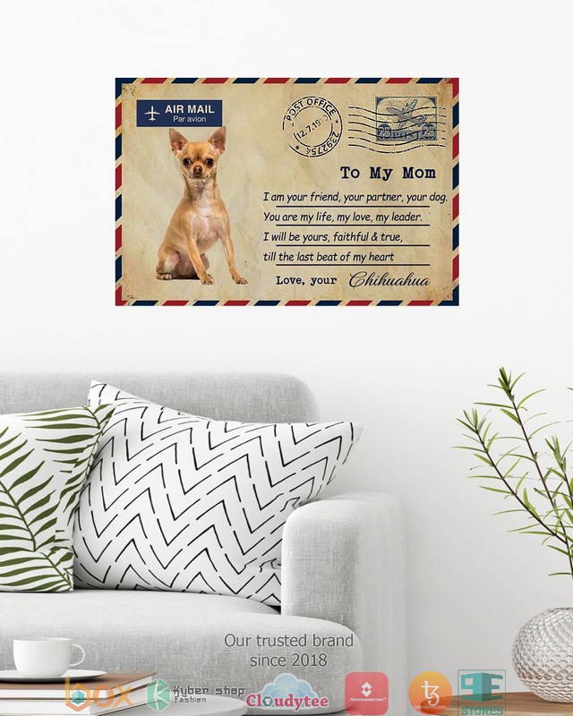 Air Mail To my mom Love your Tan Chihuahua Poster