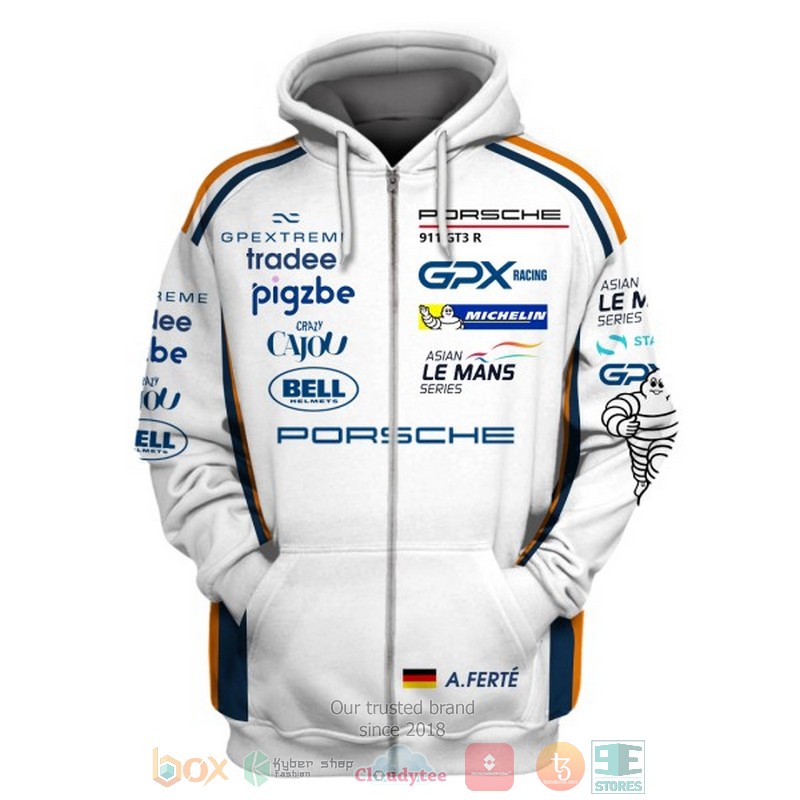 NEW Alain Ferte GPX Martini Racing Porsche 3D shirt, hoodie 2 Alain Ferte GPX Martini Racing Porsche 3D shirt hoodie 1