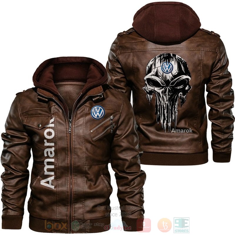 Amarok Punisher Skull Leather Jacket 1