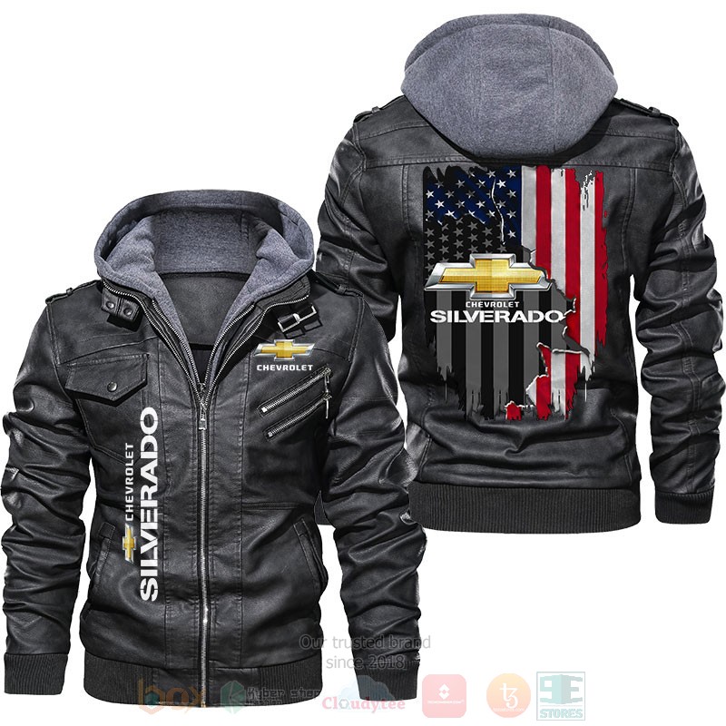 American Flag Chevrolet Silverado Leather Jacket