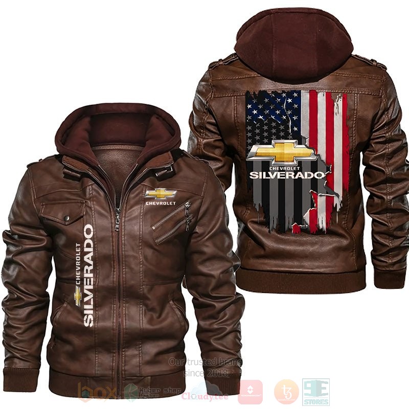 American Flag Chevrolet Silverado Leather Jacket 1