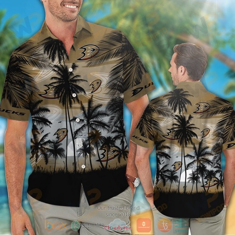 HOT Anaheim Ducks Hawaiian Shirt and shorts 2 Anaheim Ducks Hawaiian Shirt and shorts 1