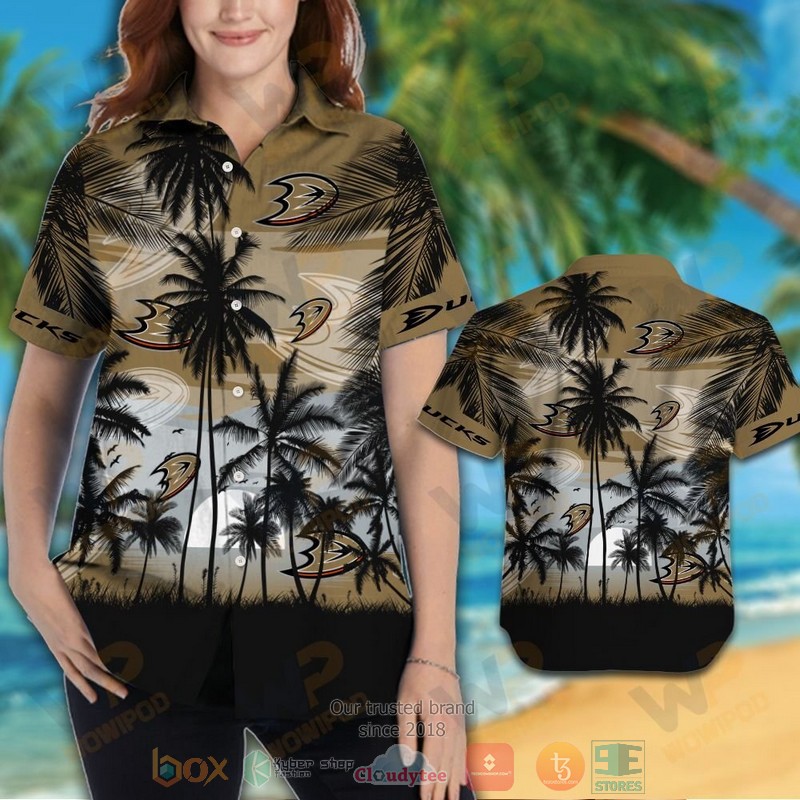 HOT Anaheim Ducks Hawaiian Shirt and shorts 3 Anaheim Ducks Hawaiian Shirt and shorts 1 2