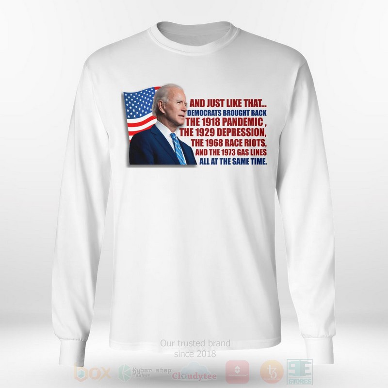 And Just Like That Democrats Brought Back Long Sleeve Tee Shirt 1 2 3 4 5 6 7 8 9 10 11 12 13 14