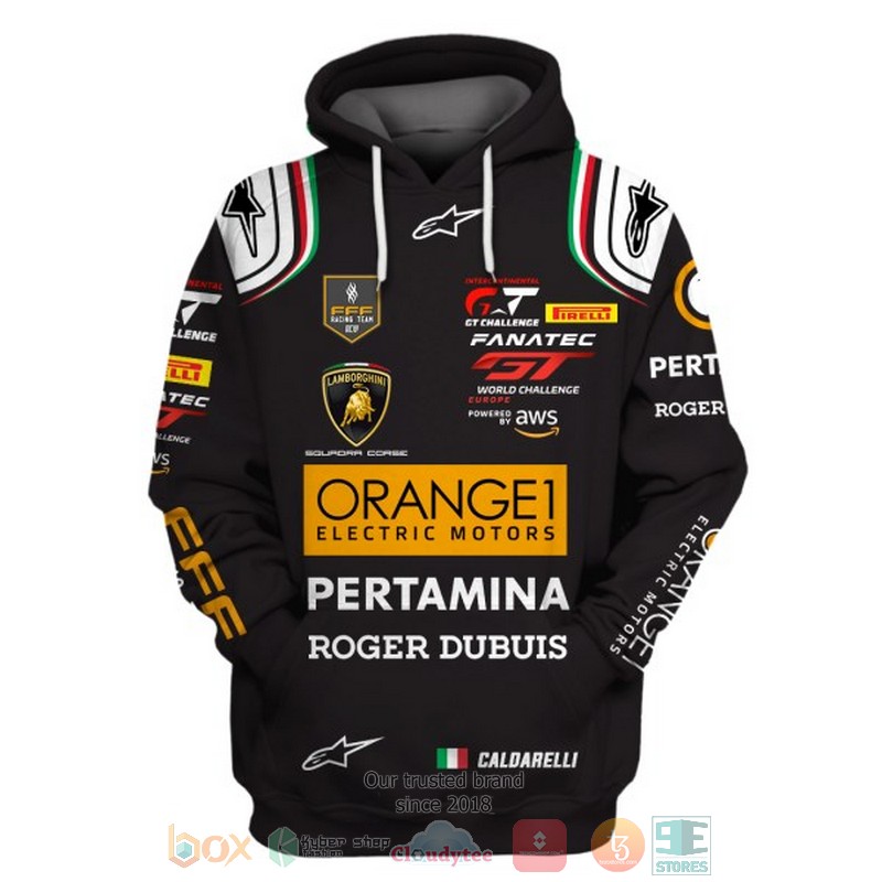 NEW Andrea Caldarelli Orange1 Electric Motors Pertamina 3D shirt, hoodie 3 Andrea Caldarelli Orange1 Electric Motors Pertamina 3D shirt hoodie 1 2