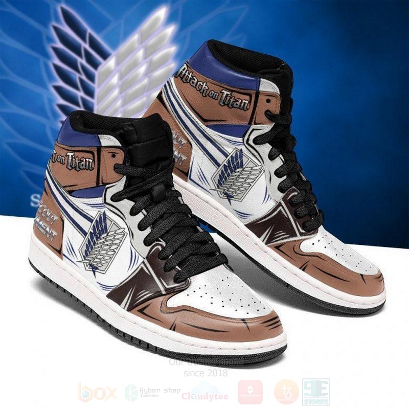 Anime Attack on Titan Scouting Legion Air Jordan High Top Shoes