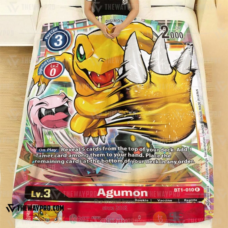 Anime Digimon Agumon Soft Blanket 1