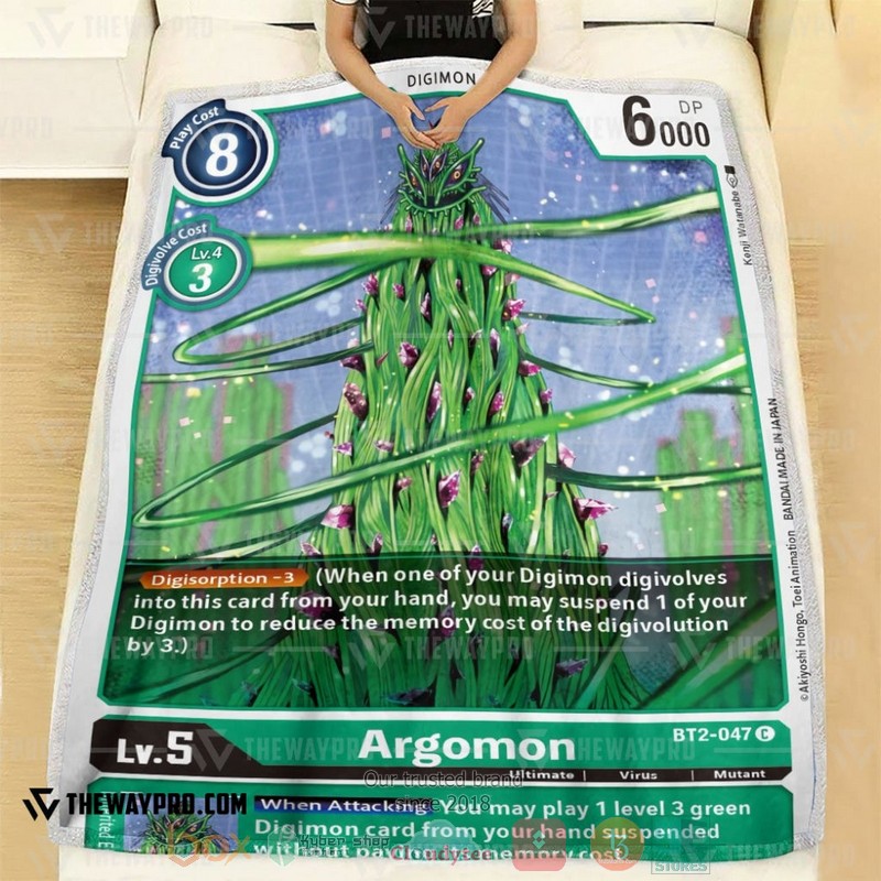 Anime Digimon Argomon Soft Blanket 1
