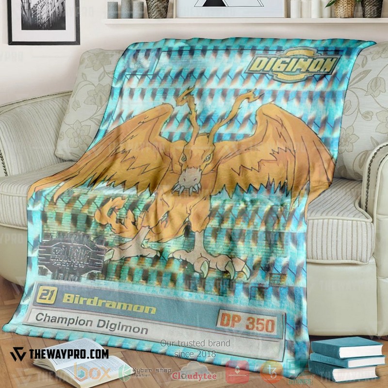 Anime Digimon Cockatrimon Soft Blanket