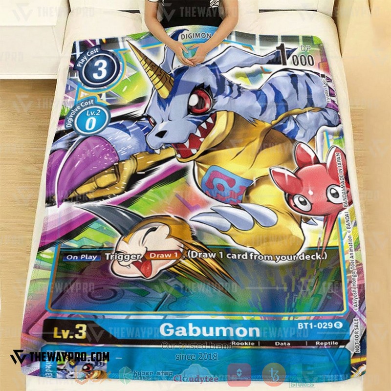 Anime Digimon Gabumon Soft Blanket 1