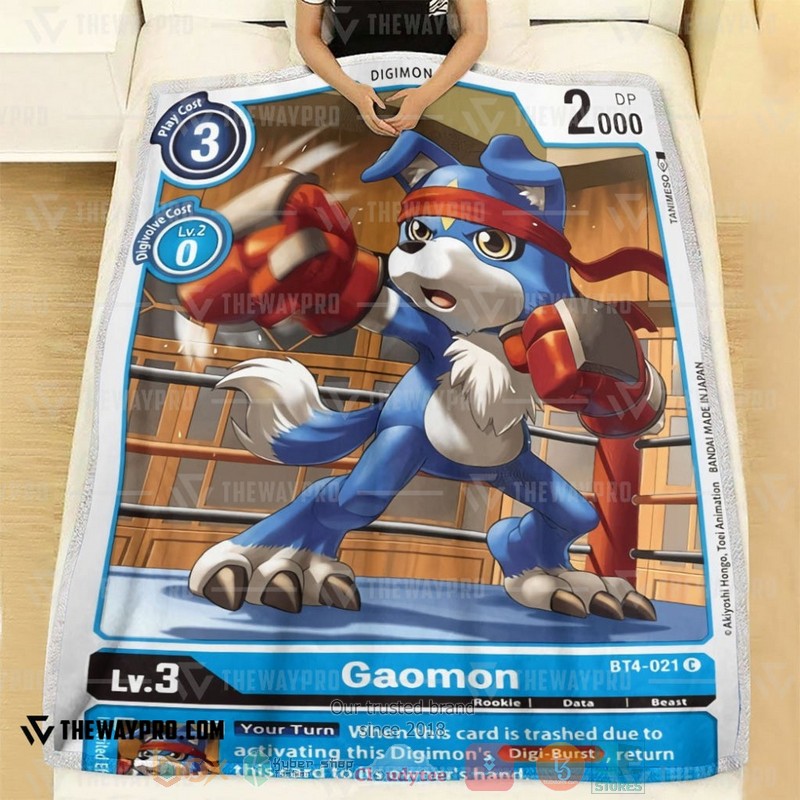 Anime Digimon Gaomon Soft Blanket 1
