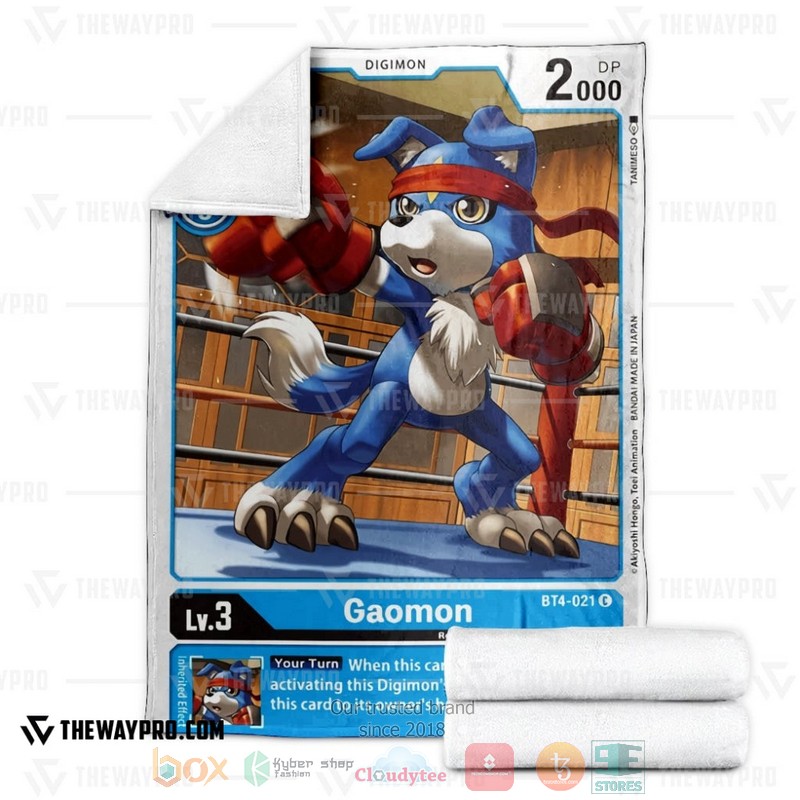NEW Anime Digimon Gaomon Fleece Blanket 3 Anime Digimon Gaomon Soft Blanket 1 2
