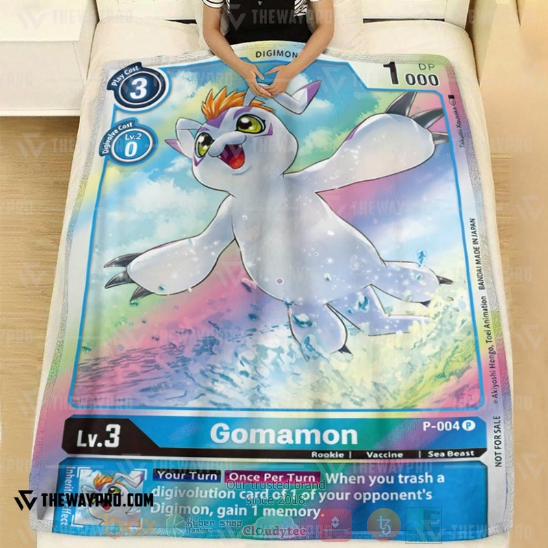Anime Digimon Gomamon Soft Blanket 1