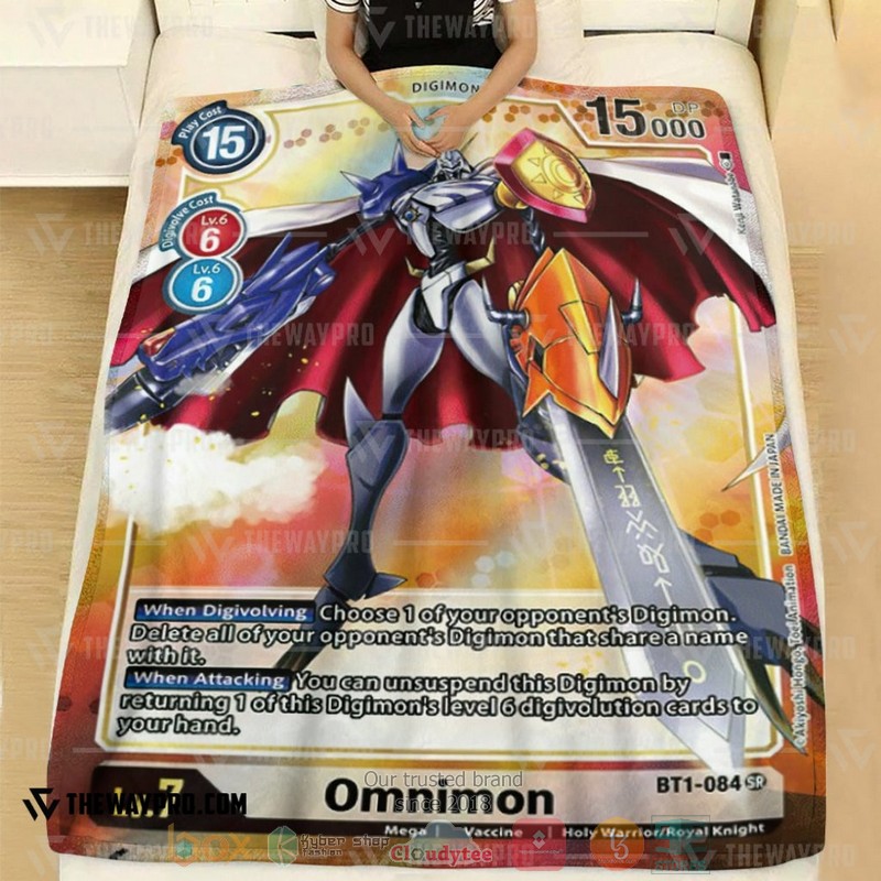 Anime Digimon Omnimon BT1 084 Alt Art Soft Blanket 1