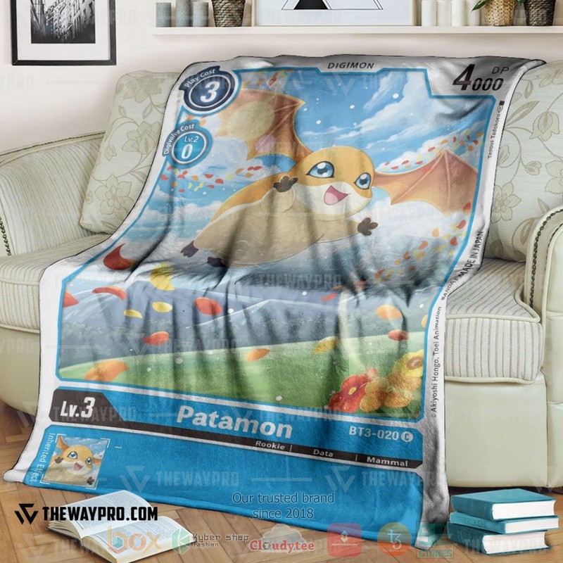 Anime Digimon Patamon Soft Blanket