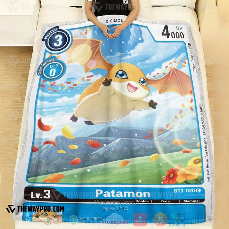 Anime Digimon Patamon Soft Blanket 1
