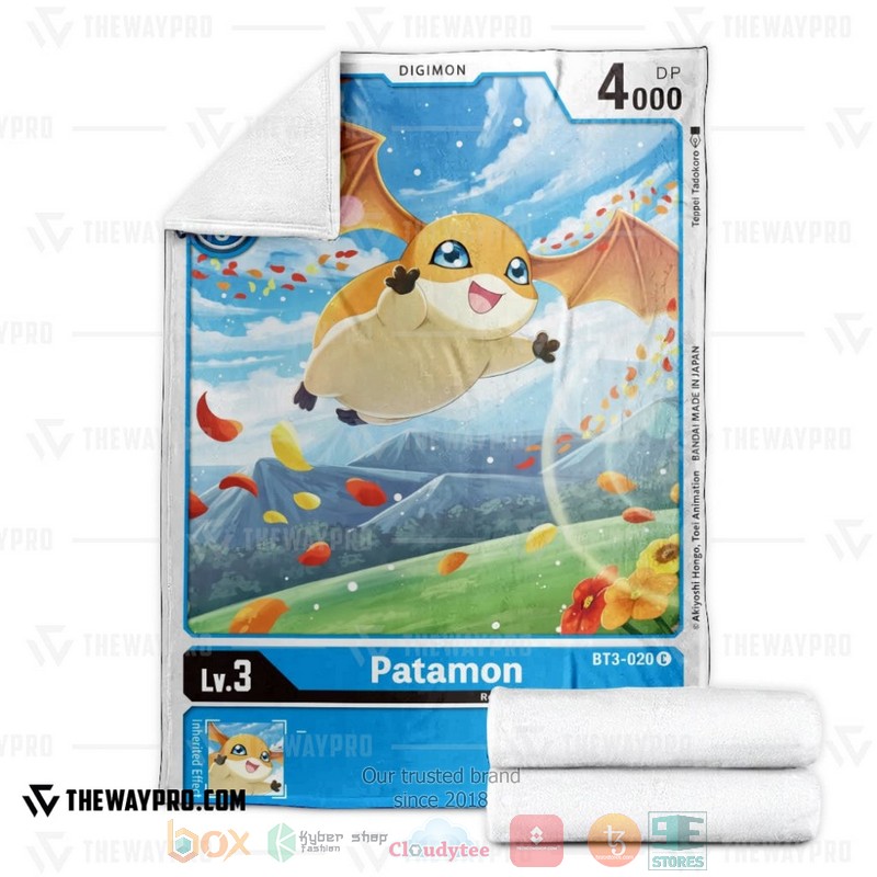NEW Anime Digimon Patamon Fleece Blanket 3 Anime Digimon Patamon Soft Blanket 1 2