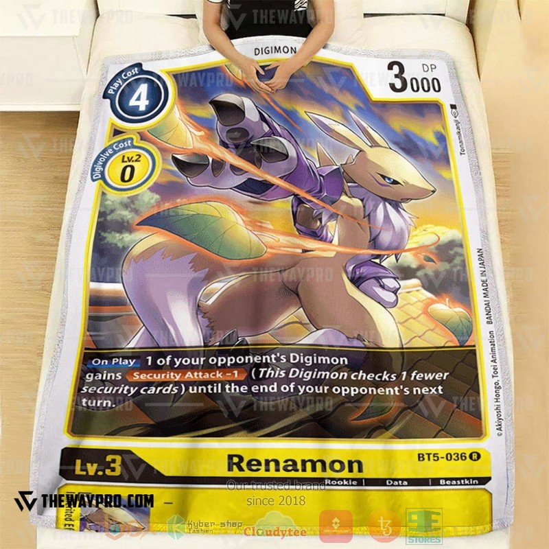 Anime Digimon Renamon Soft Blanket 1