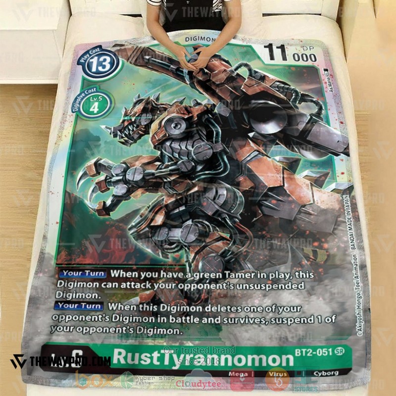 Anime Digimon RustTyrannomon Soft Blanket 1
