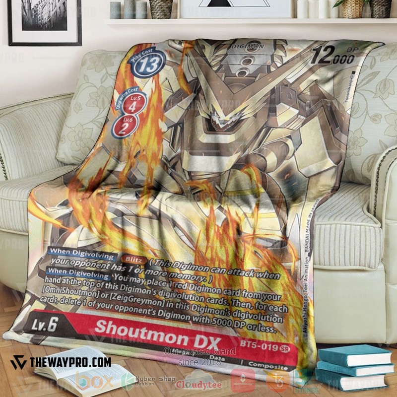 Anime Digimon Shoutmon DX Soft Blanket