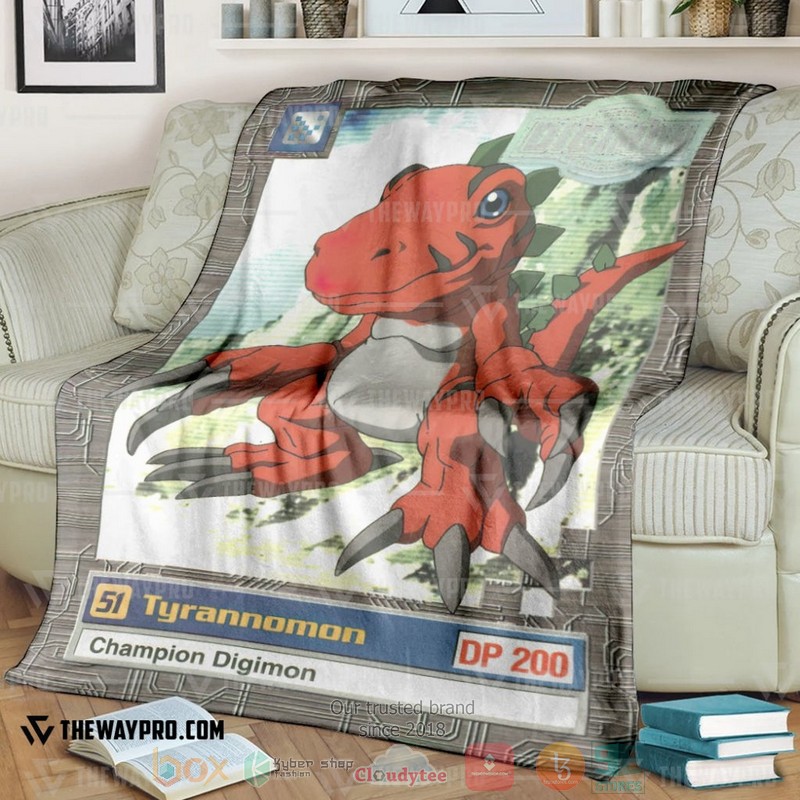 Anime Digimon Tyrannomon Series 2 Soft Blanket