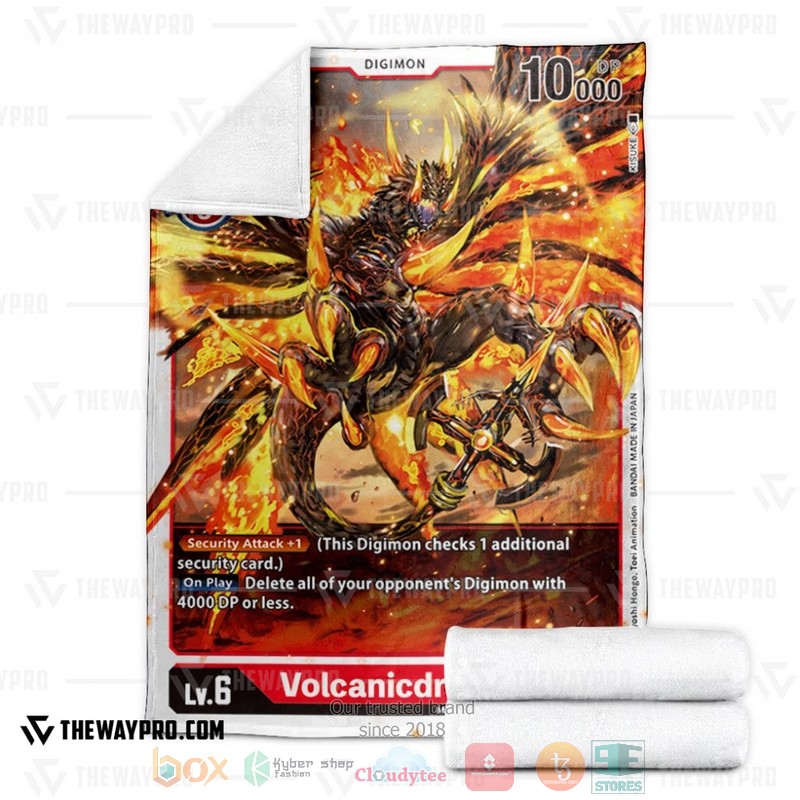 NEW Anime Digimon Volcanicdramon Fleece Blanket 3 Anime Digimon Volcanicdramon Soft Blanket 1 2