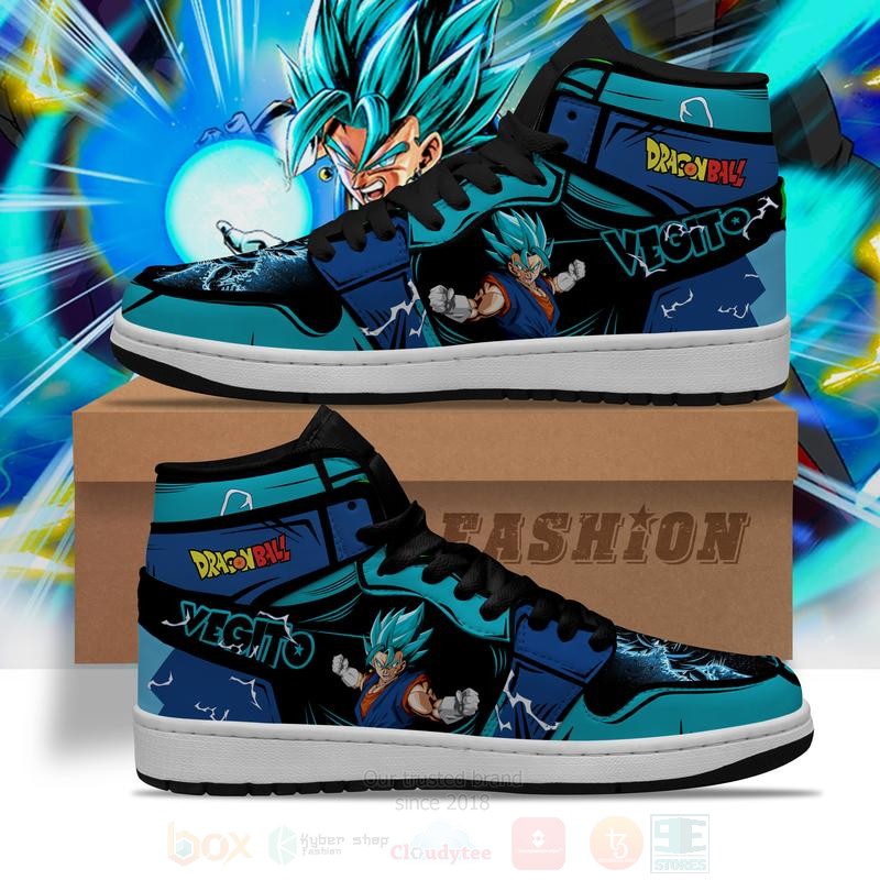 Anime Dragon Ball Z Vegito Blue Air Jordan High Top Shoes