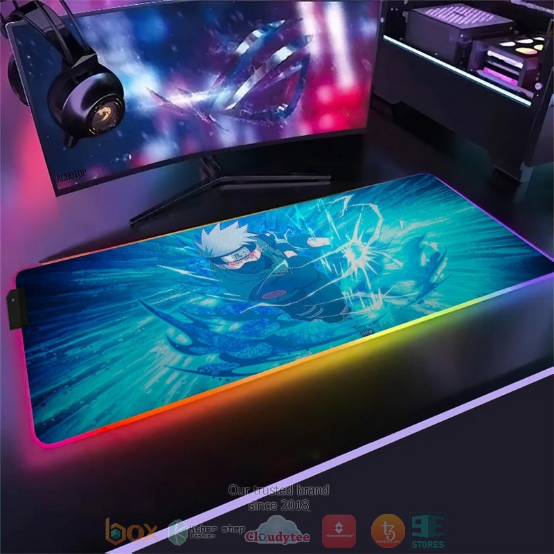 Anime Naruto Kakashi Chidori Led Mousepad