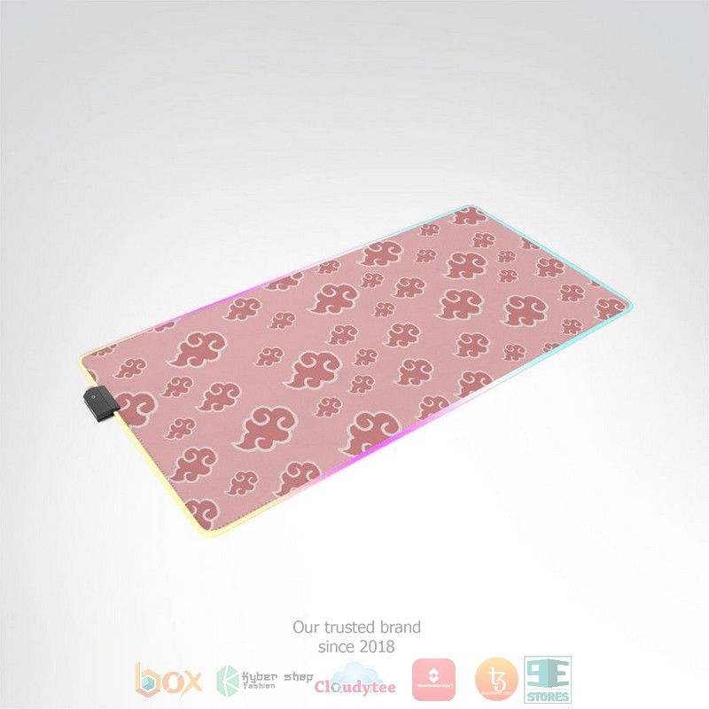 NEW Anime Naruto Pink Akatsuki Pattern Led Mousepad 3 Anime Naruto Pink Akatsuki Pattern Led Mousepad 1 2