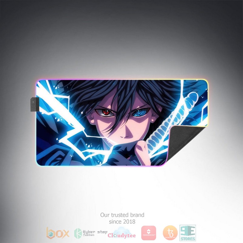 Anime Naruto Sasuke Rinnegan Led Mousepad 1