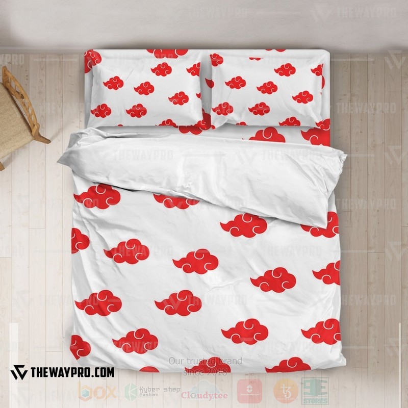 Anime Naruto Shippuden White Akatsuki Cosplay Custom Bedding Set 1