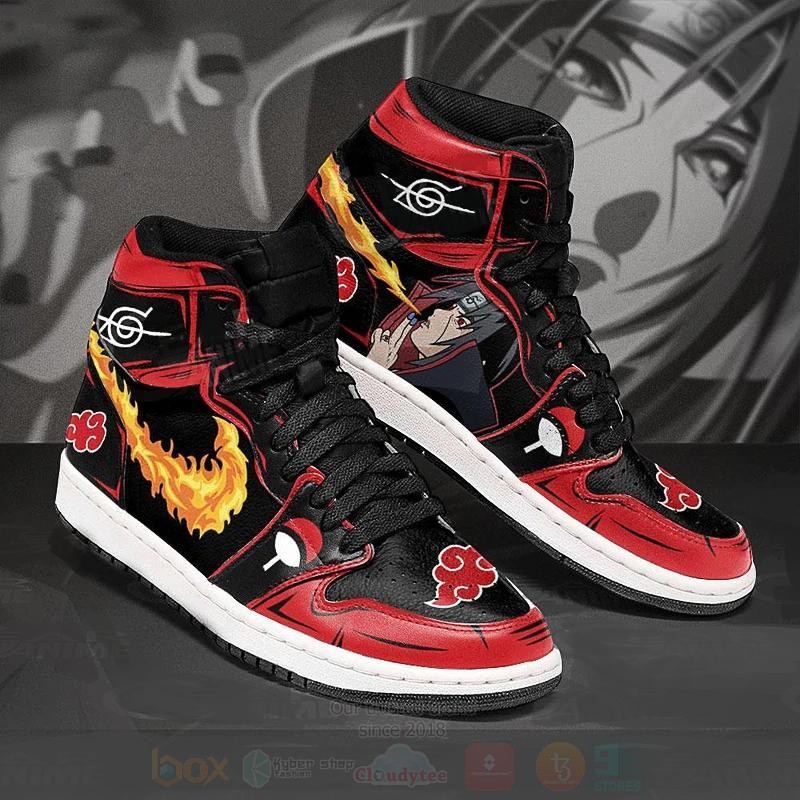 Anime Naruto itachi Fireball No Jutsu Air Jordan High Top Shoes