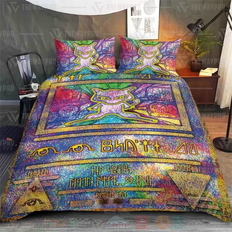 Anime Pokemon Ancient Mew Holo Custom Bedding Set 1