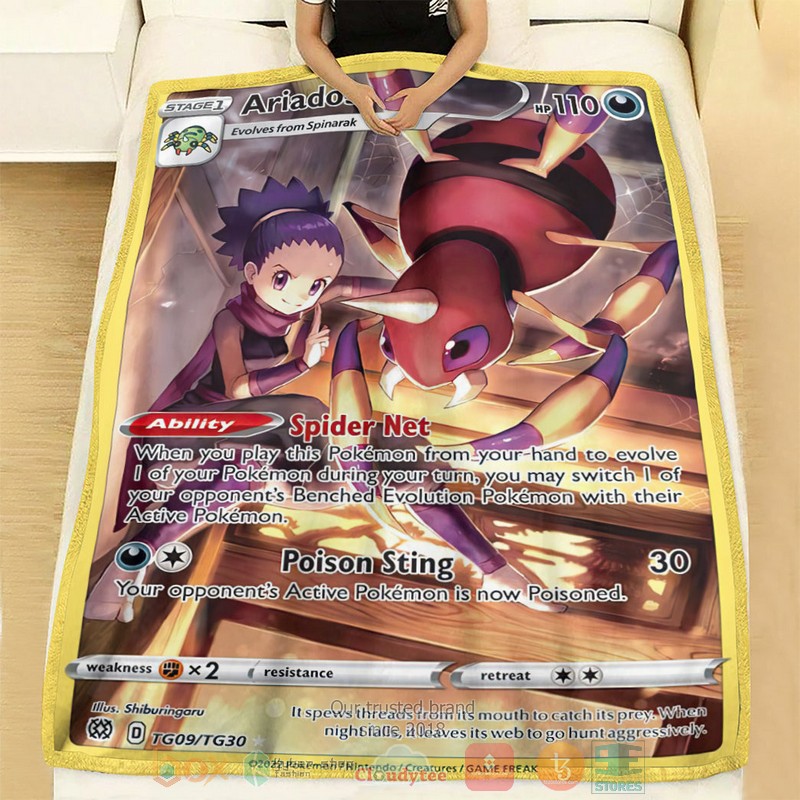 Anime Pokemon Ariados 2022 Soft Blanket 1