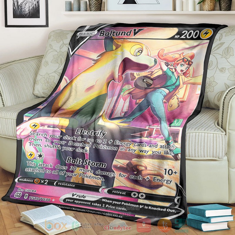 Anime Pokemon Bontund V 2022 Soft Blanket