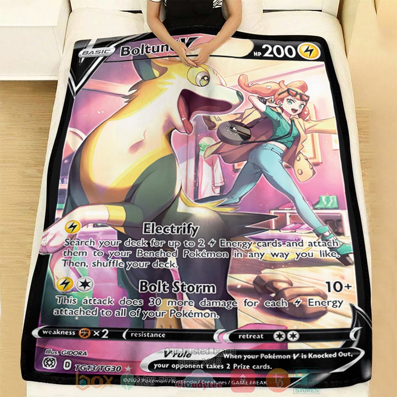 Anime Pokemon Bontund V 2022 Soft Blanket 1