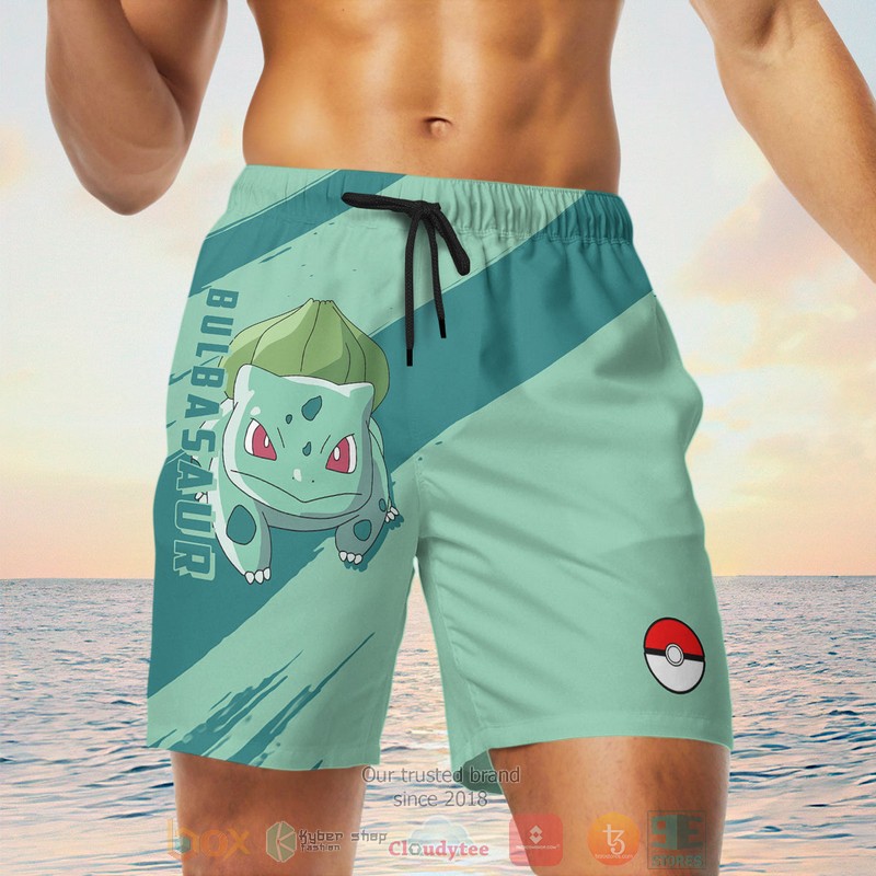 Anime Pokemon Bulbasaur Men Shorts