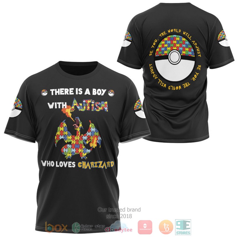 Anime Pokemon Charizard Autism 3D T Shirt