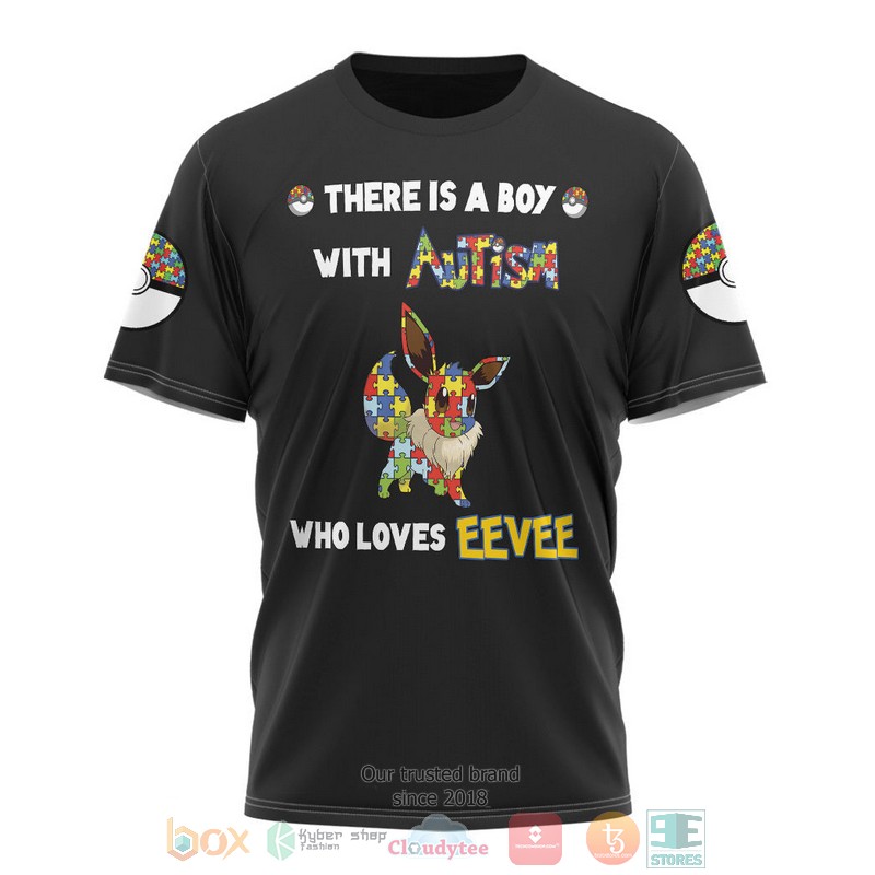 Anime Pokemon Eevee Autism 3D T Shirt 1