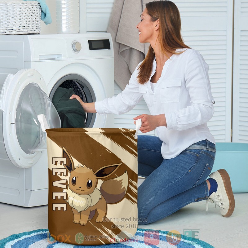 Anime Pokemon Eevee Laundry Basket